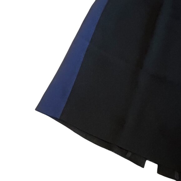 Diane Von Furstenberg Black Blue Color Block Pencil Skirt Slit Size 6 Women's - Picture 4 of 10